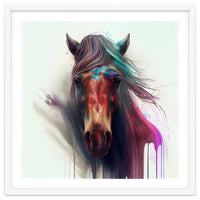 Wild Horse Face Portrait