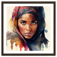 Watercolor Tuareg Woman #7