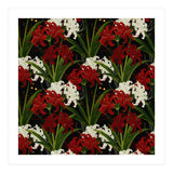 Red and White Spider Lily Flower Print Elegant Botanical Japanese Inspired Floral Artwork (Print Only) thumbnail