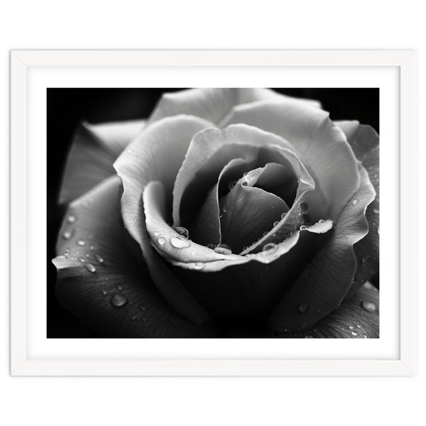 Ethereal Monochromatic Rose Petal Macro