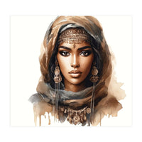 Desert Muse Watercolor Portrait (Print Only)