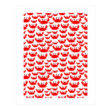 Red Crab Pattern  (Print Only) thumbnail