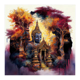 Autumn Forest Buddha Temple (Print Only) thumbnail