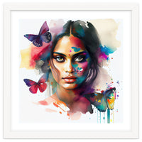 Butterfly Bloom Hindu Portrait