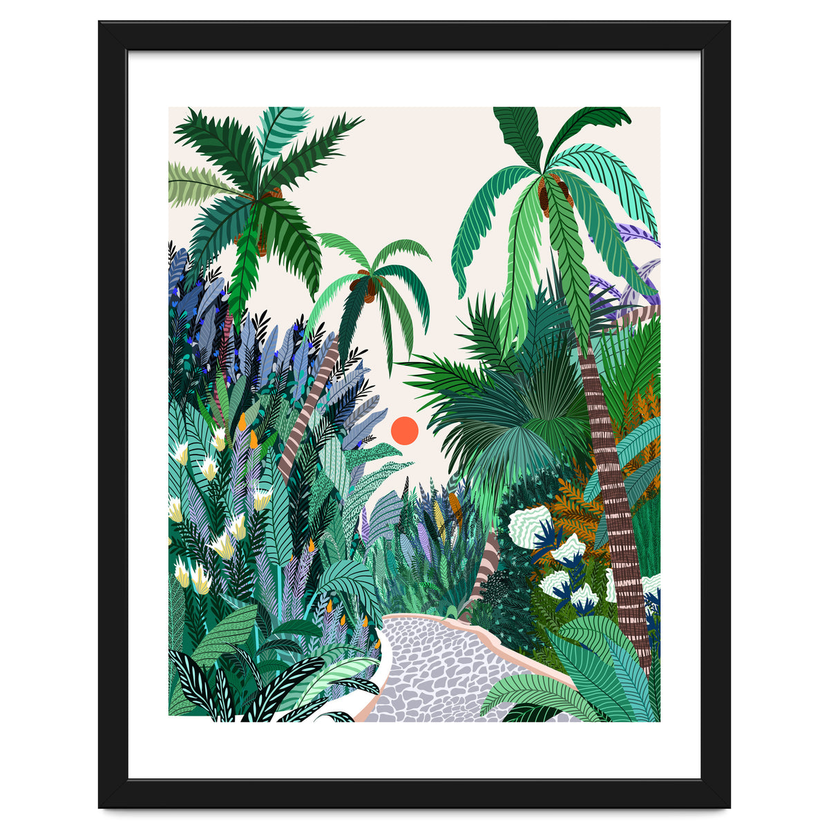 The Urban Jungle Route, Botanical Tropical Nature Plants, Forest Bohemian Eclectic Trees, Exotic Garden Palm Travel Boho
