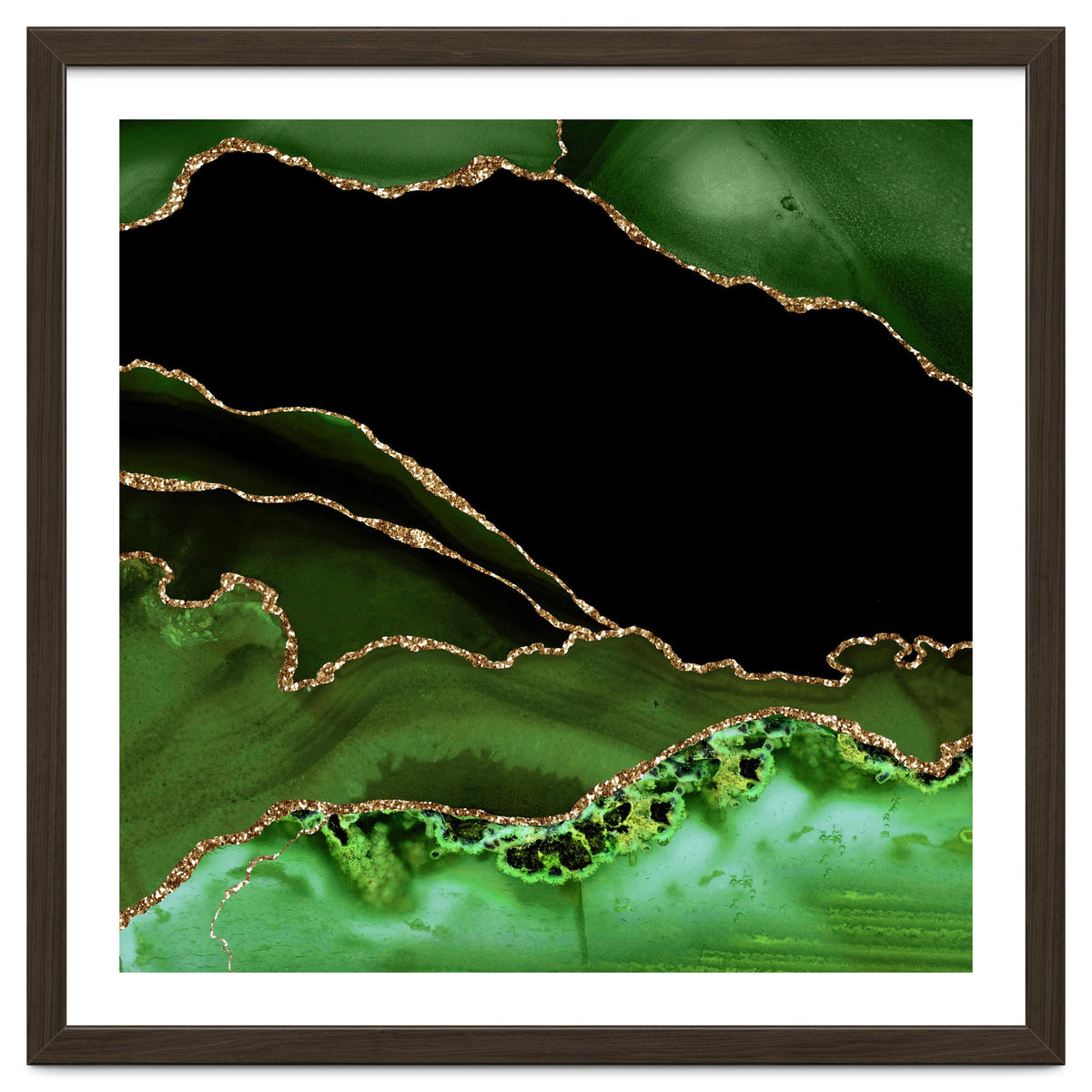 Green & Gold Agate Texture 14