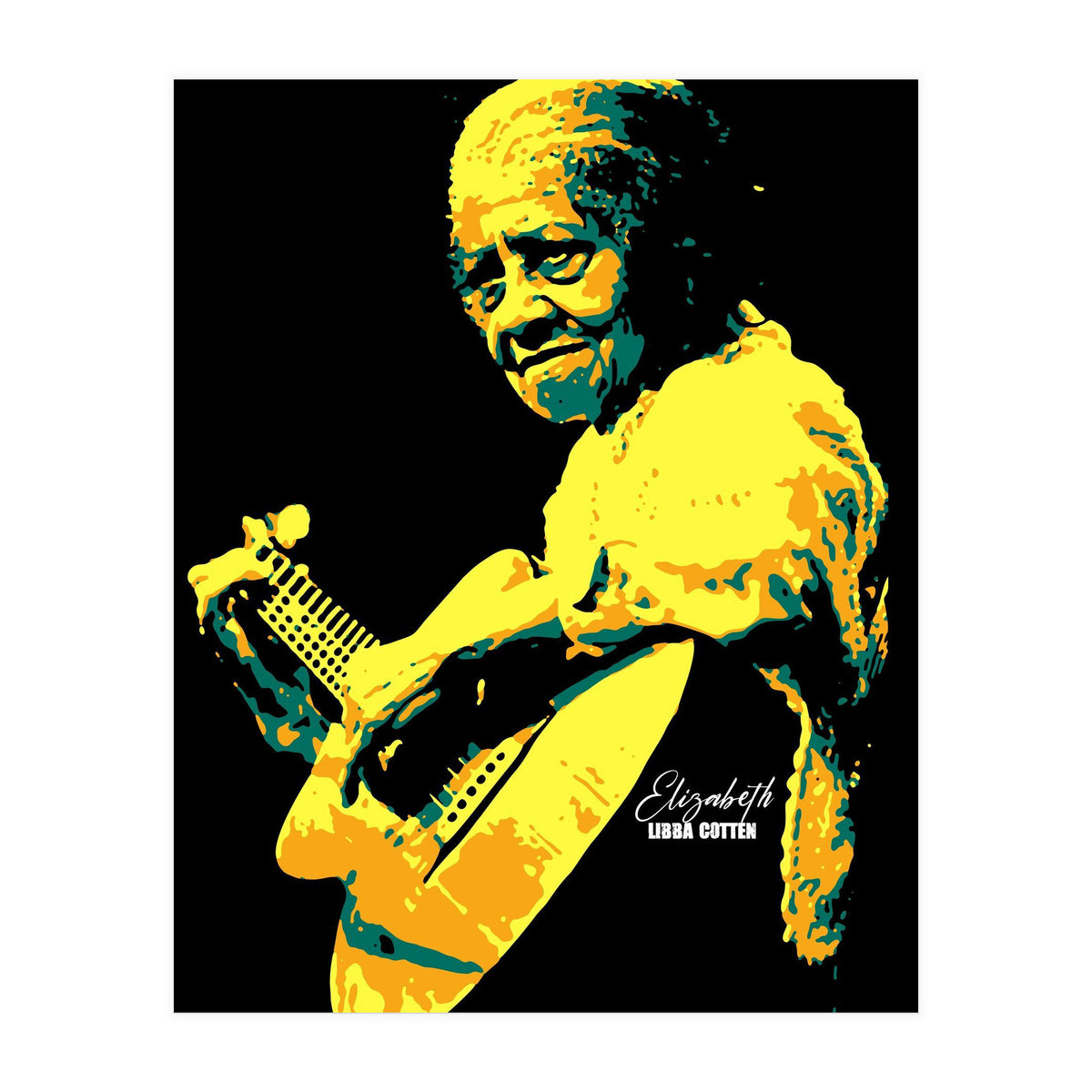 Elizabeth Cotten American Folk and Blues Musician Legend (Print Only)