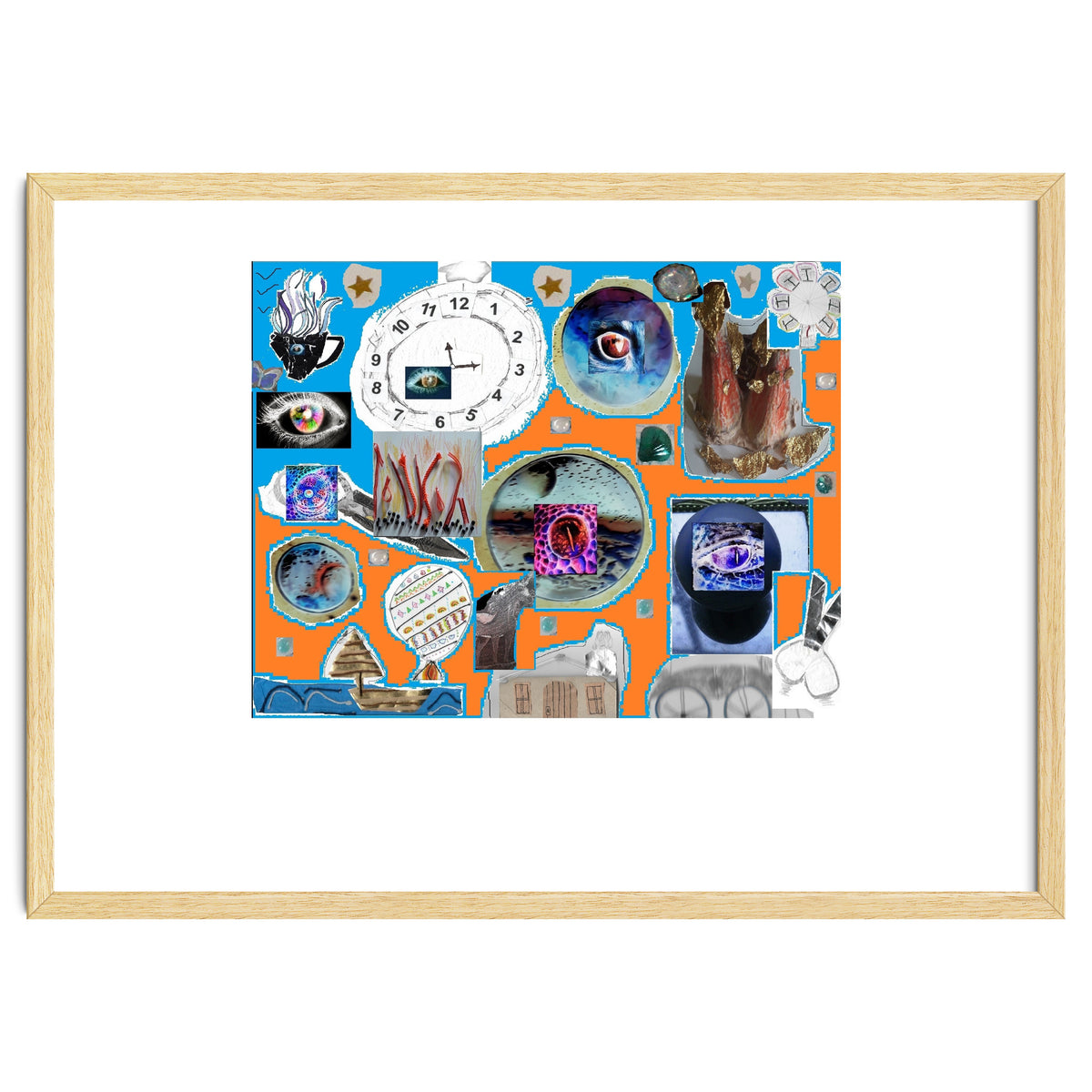 Abstract Collage 3 D Material Design Original