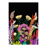 Dark Garden, Eclectic Bold Floral Botanical Nature, Colorful Mystery Bohemian Flowers Plants (Print Only) thumbnail