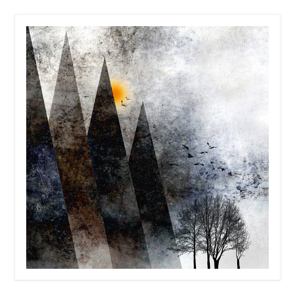 Trees Under Magic Mountains 7-D (Print Only)