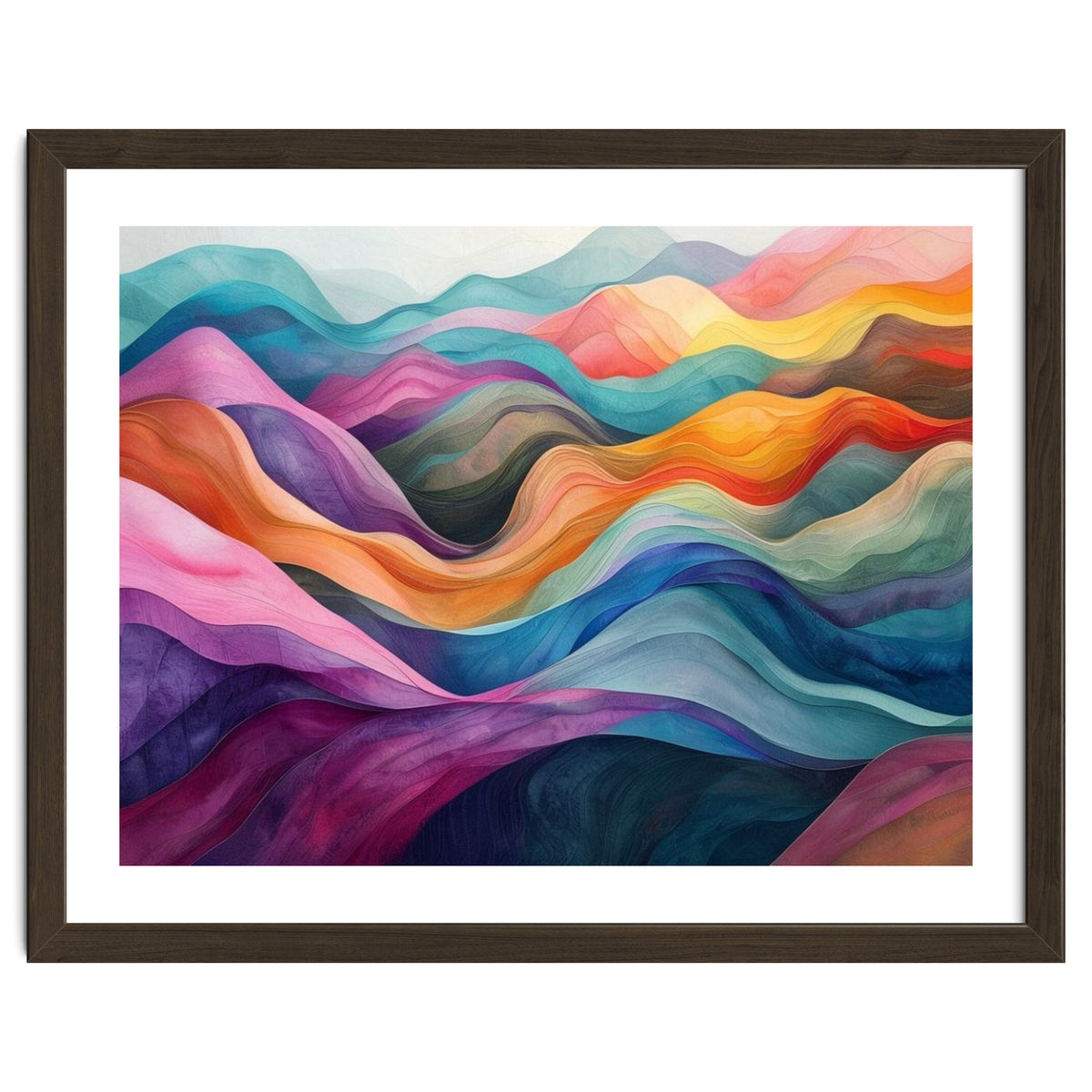 Colorful Abstract Wavy Landscape