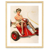 Pinup Sexy Girl On A Go Cart Car thumbnail