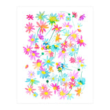 Daisies Spring Floral Pastel Watercolor (Print Only) thumbnail