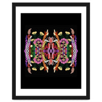 The Butterfly Effect Series 01, Paint Blot Mirror Colorful, Symmetrical Graphic, Eclectic Mandala