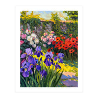 Sun-Drenched Secret Garden Oil Painting (Print Only)