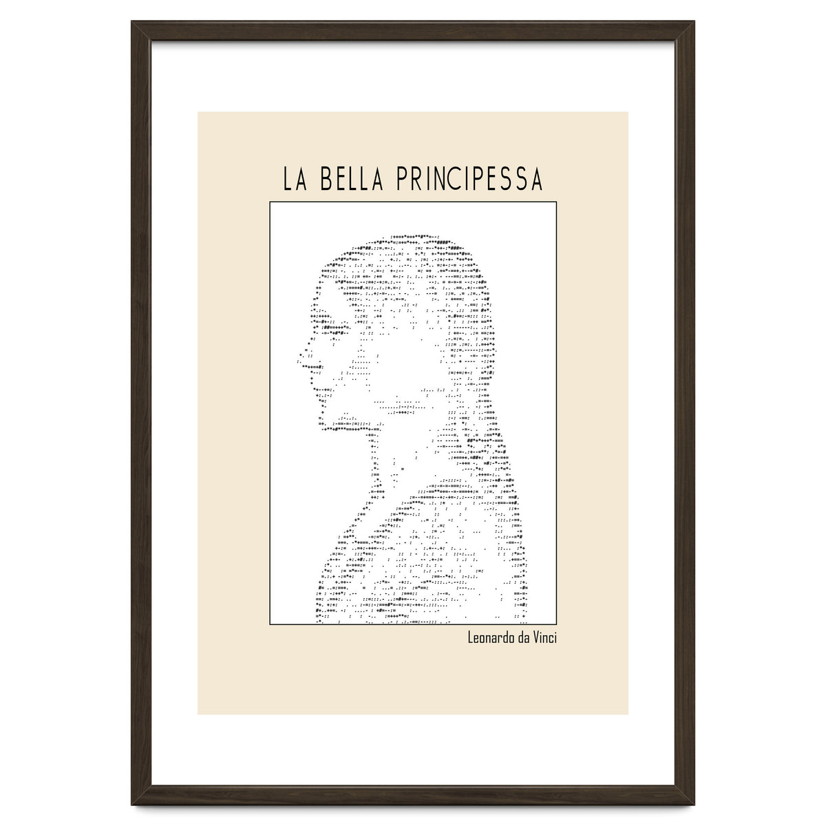 La Bella Principessa – Leonardo Da Vinci Ascii Art
