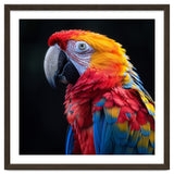 Scarlet Macaw Parrot Vibrant Plumage Close Up thumbnail