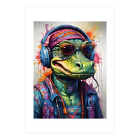 Alligator In Headphones Music (Print Only)