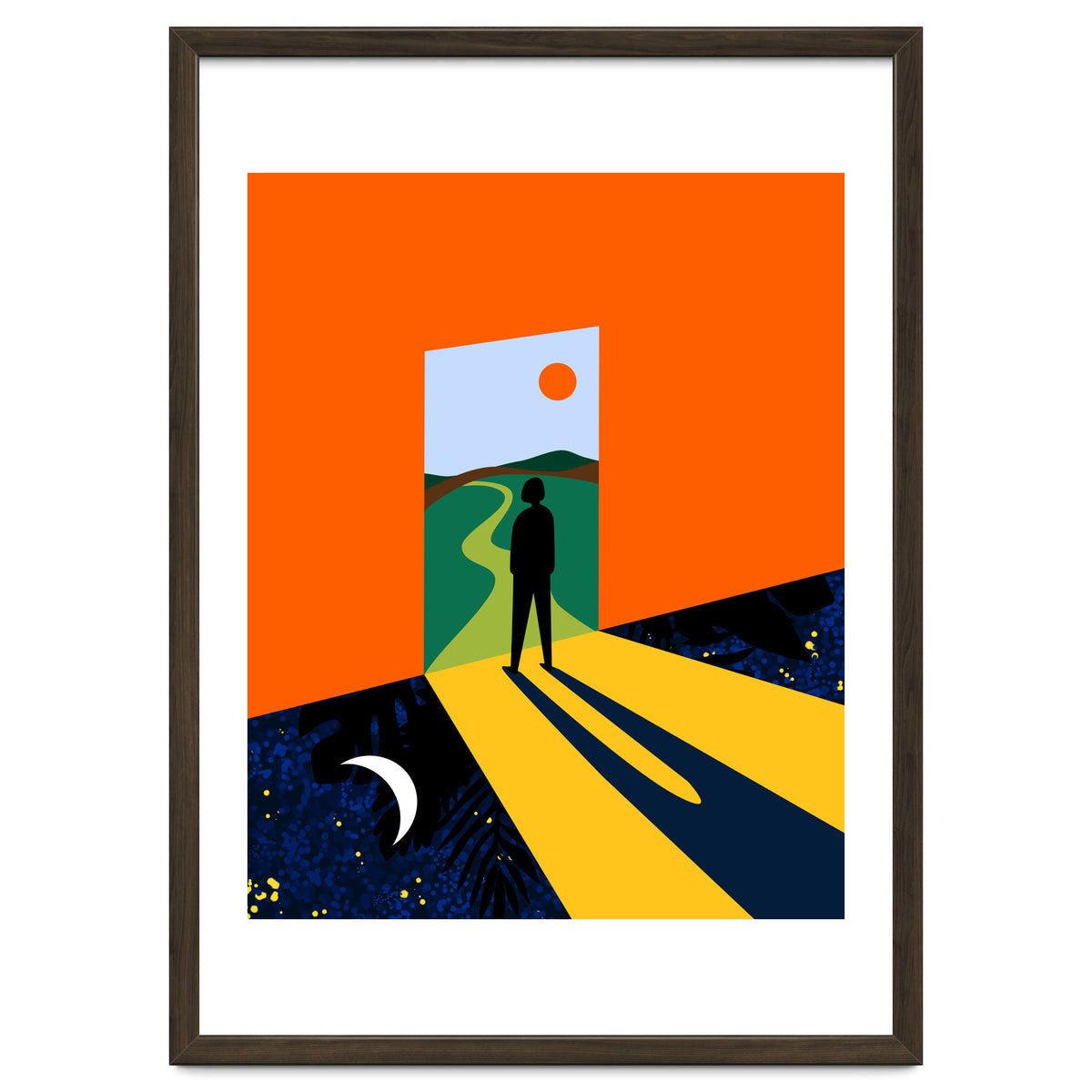 The Path Ahead, Abstract Concept Positivity Growth Mindset People, Eclectic Inspire Bohemian Contemporary Modern Pop Art