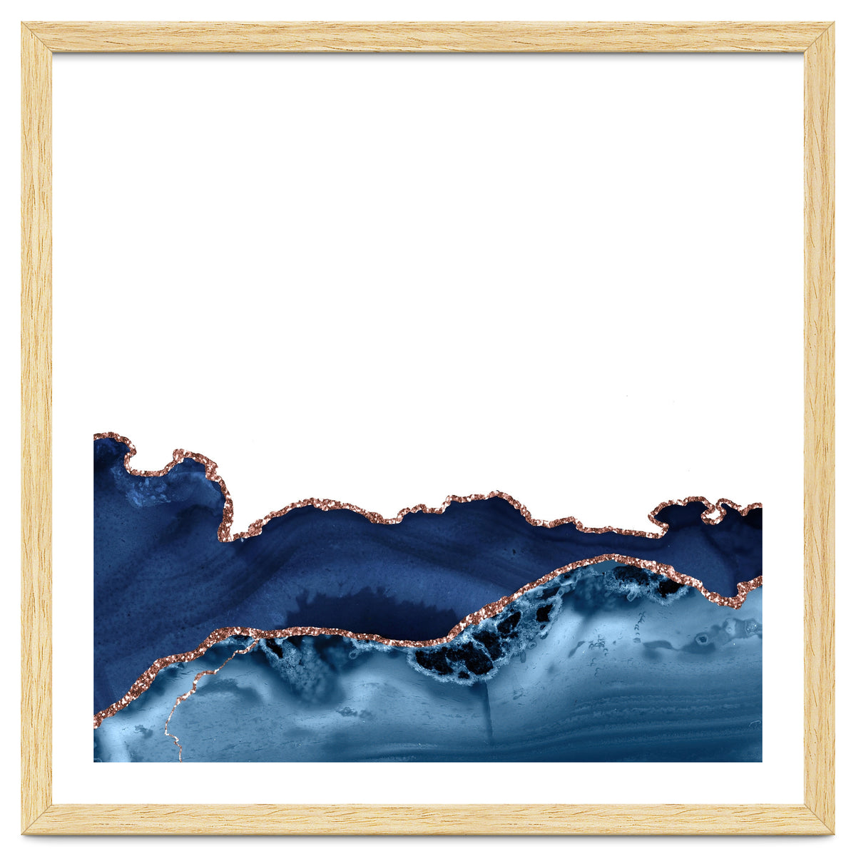 Navy & Rose Gold Agate Texture 26