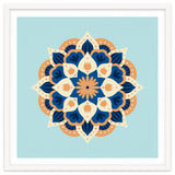 Mandala flower - orange and blue thumbnail