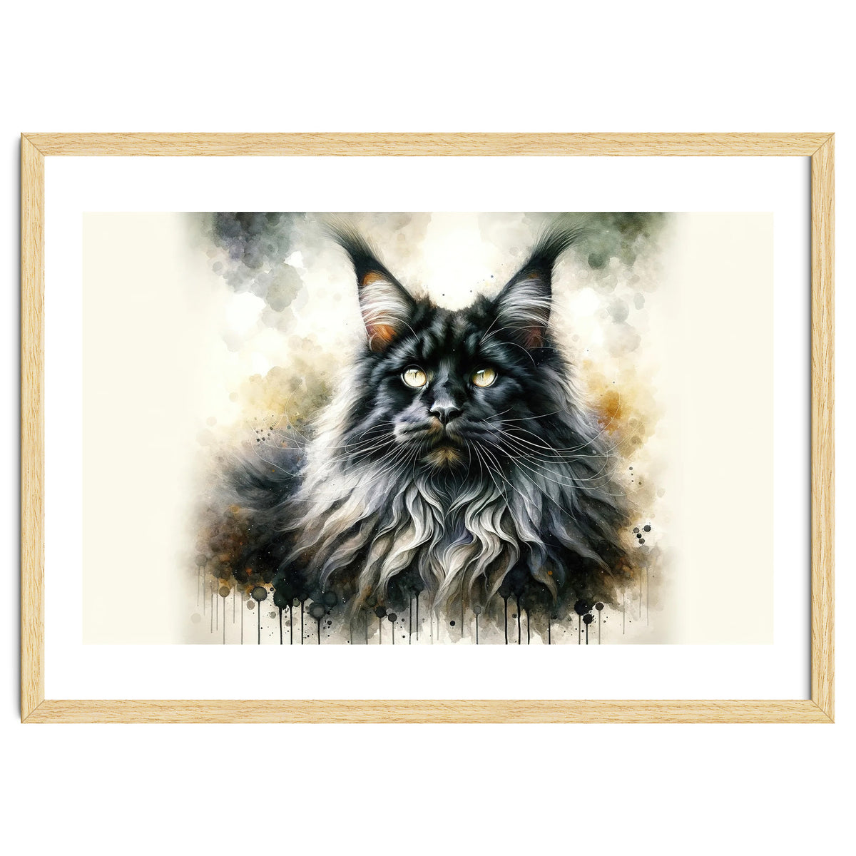 Majestic Long Haired Cat Portrait
