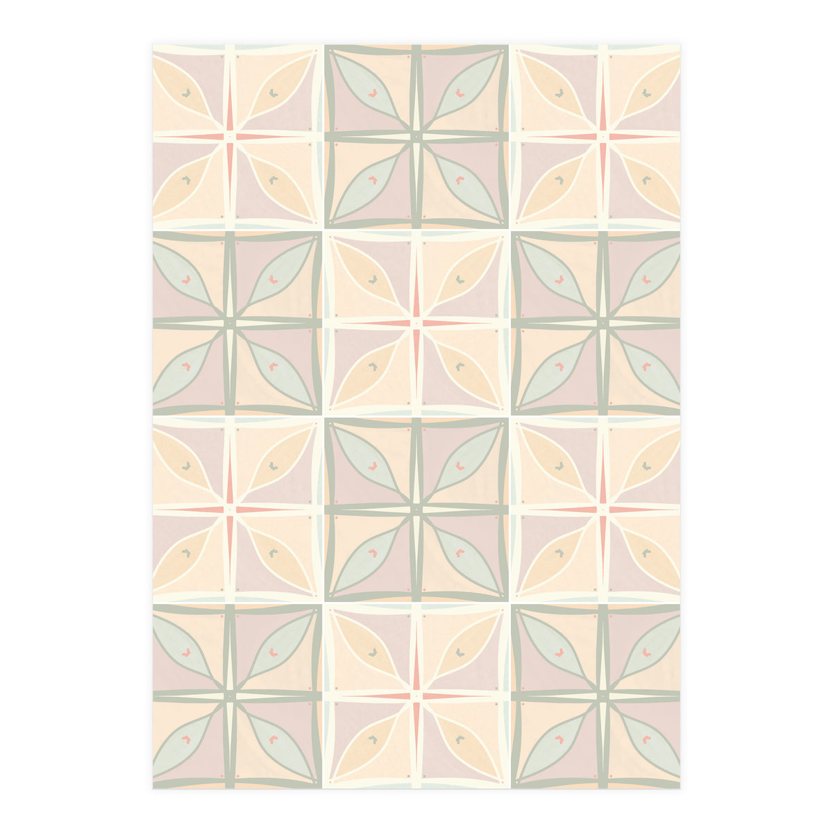Old Style Pastels Kitchen Tiles (Print Only)