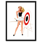 Pinup Girl Posing With Target thumbnail