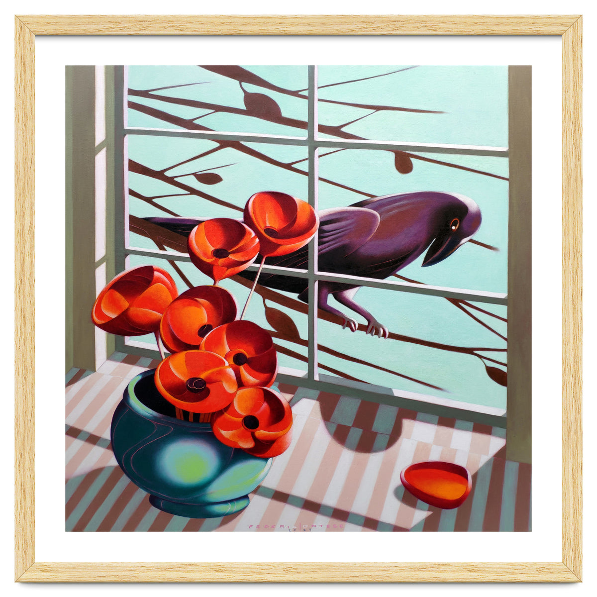 A crow outside the window