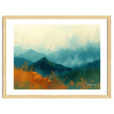 Long Title Misty Blue Mountain Range Landscape thumbnail
