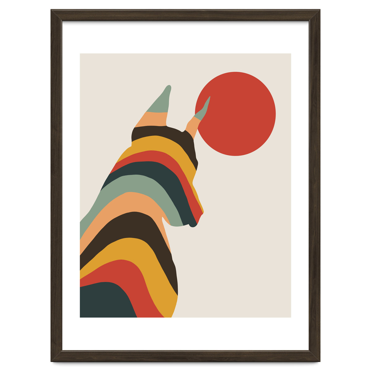 Dog Years, Rainbow Bohemian Animal, Pets Rise Dogs Retro, Eclectic Contemporary Solo