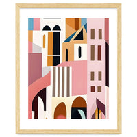 Moroccan City, Pastel Architecture Cityscape Buildings, Travel Eclectic Modern Bohemian Houses