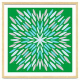 Petal Burst - green, blue, beige thumbnail