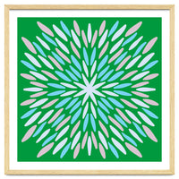 Petal Burst - green, blue, beige