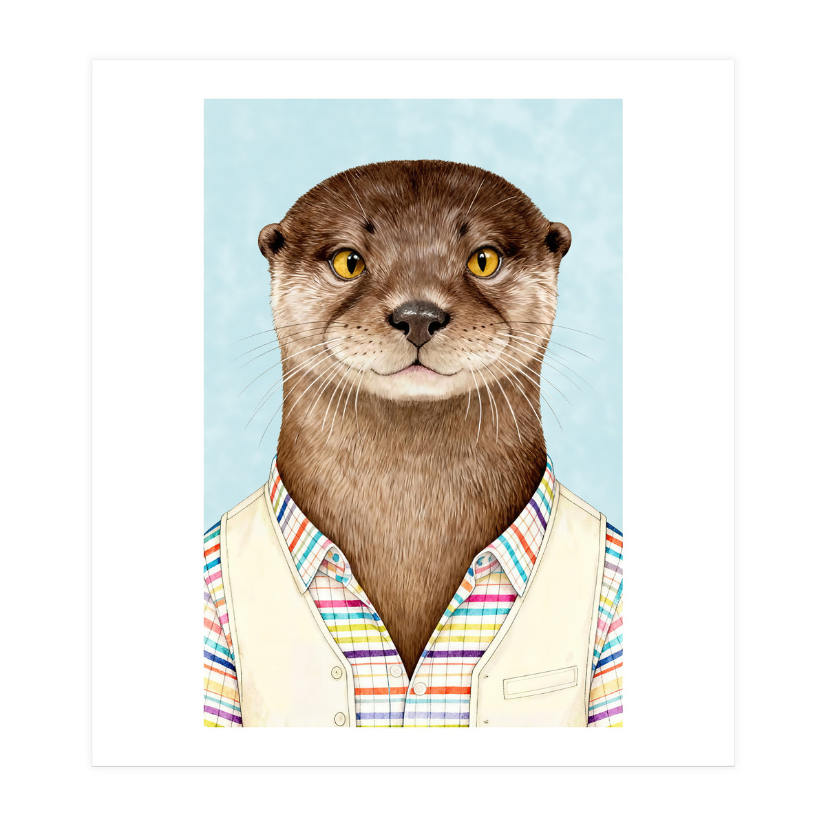 Otter Portrait in Jacket (Print Only)