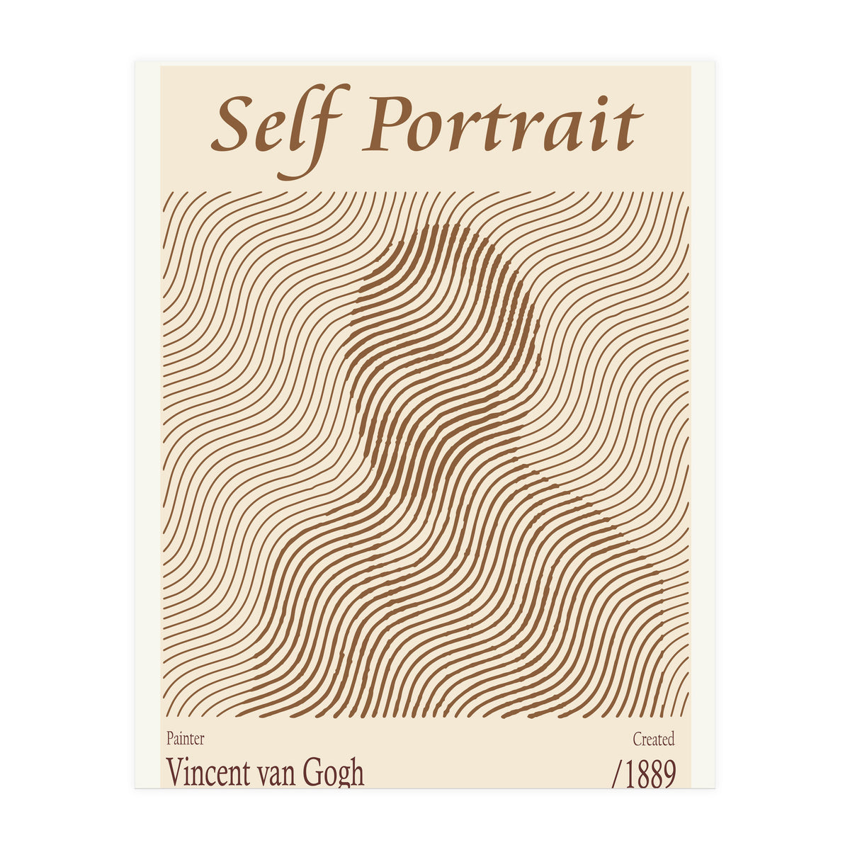 Self Portrait Vincent Van Gogh (1889) (Print Only)