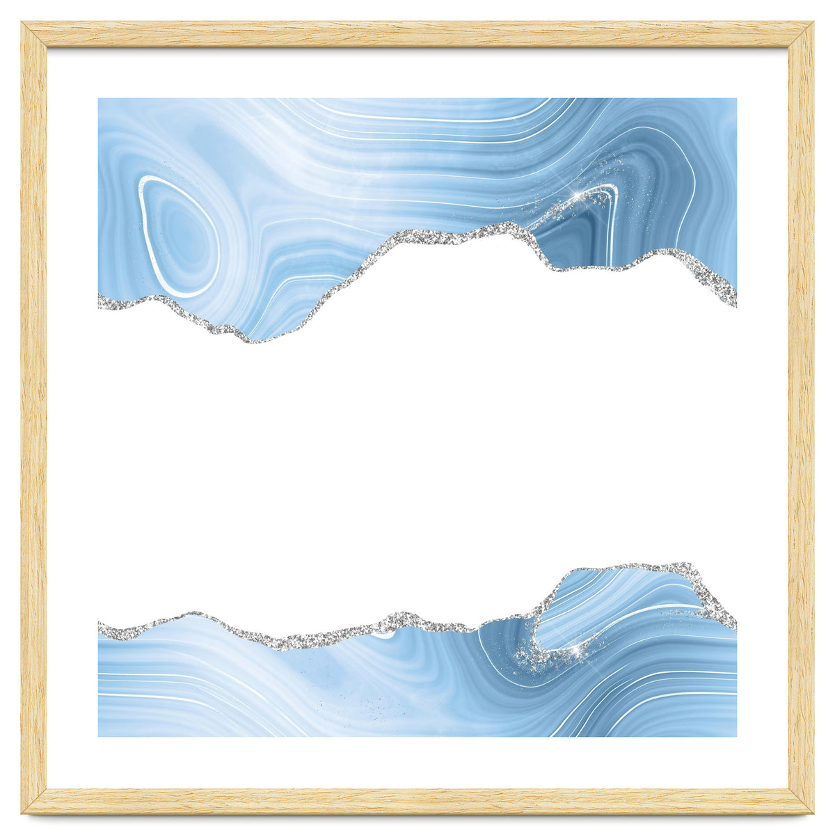 Blue & Silver Agate Glitter Texture 08