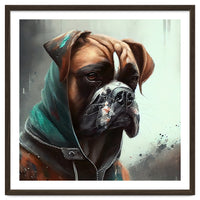 Watercolor Boxer Dog