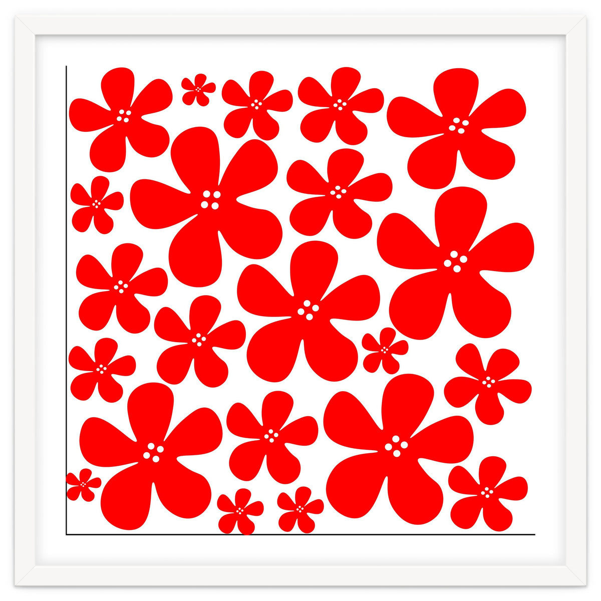 Red Flowers Pattern