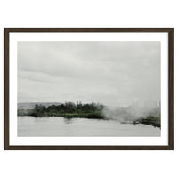 A boy on the boat in the geothermal lake - Iceland