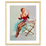 Sexy Pinup Actress Posing With a Mirror thumbnail
