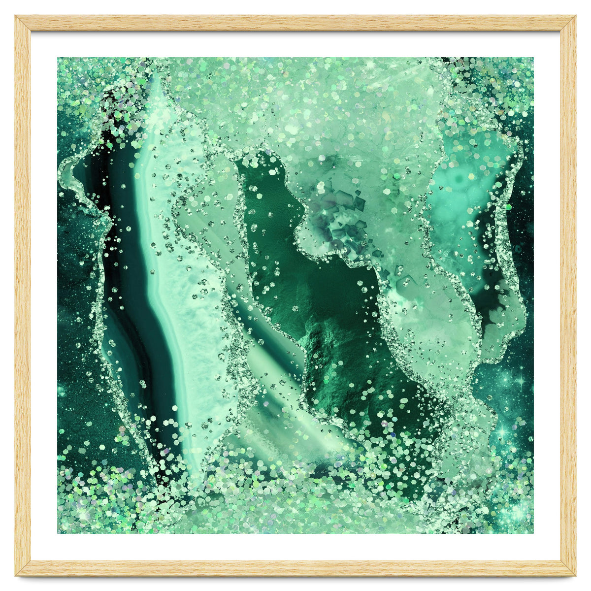 Emerald Glitter Agate Texture 03