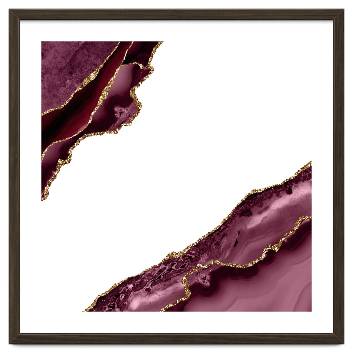 Burgundy & Gold Agate Texture 19