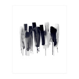 Abstract Watercolor Stripes Minimal Black (Print Only) thumbnail