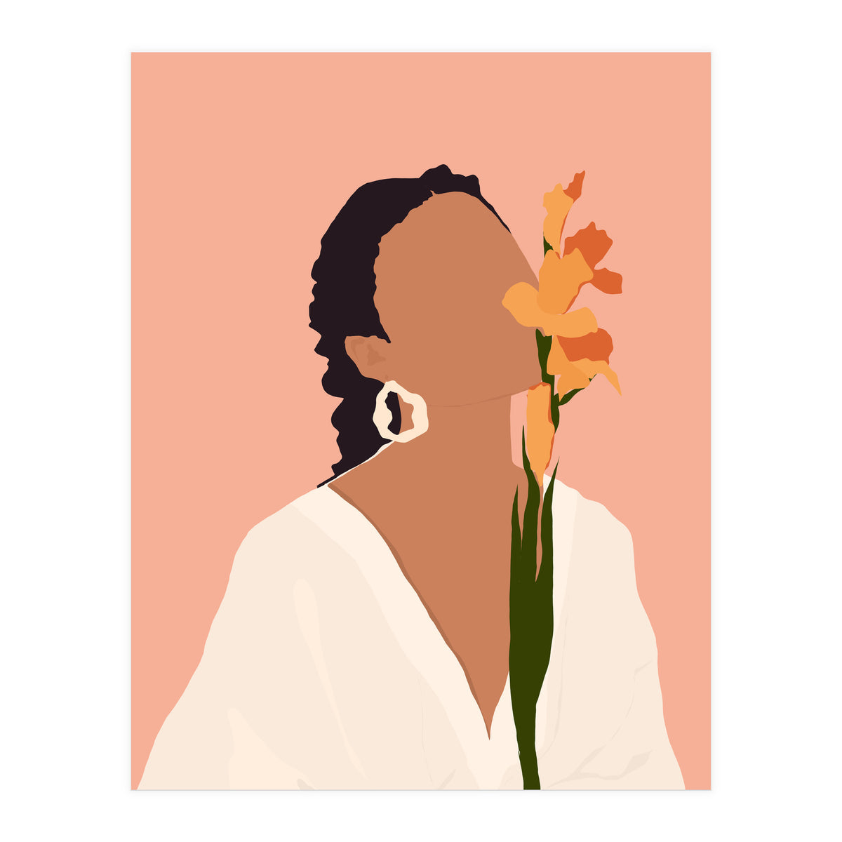 Fervor, Depth Of Feeling, Love Affection Lust Crush, Bohemian Woman Longing Pastel (Print Only)