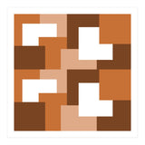 Brown Abstract Square Tiles (Print Only) thumbnail