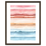 Watercolour Abstract Stripes Red Blue thumbnail