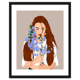 The Becoming, Nature Plants Bohemian Woman, Botanical Modern Mindful Self Care Self Love Positivity thumbnail