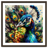 Vibrant Peacock Portrait thumbnail