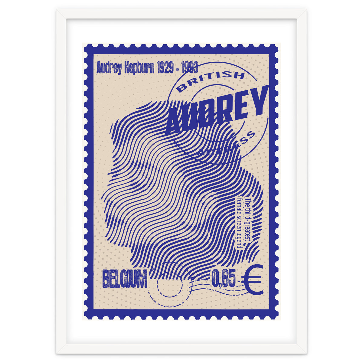 Audrey Hepburn Stamps Art